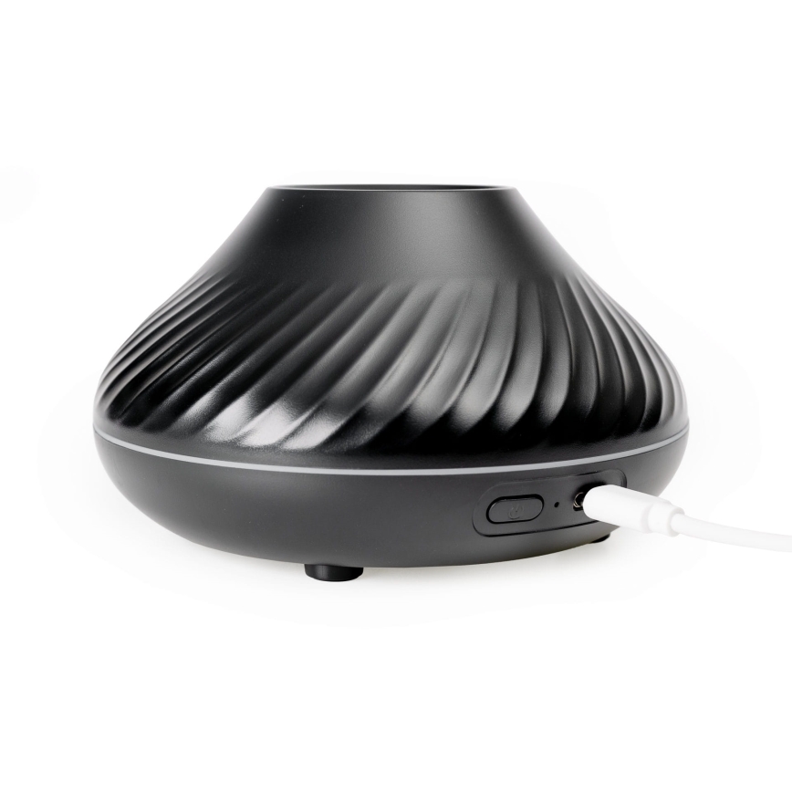 LED RGB Aroma difuzor s imitacijom plamena LED/6,5W/5V 130ml crna