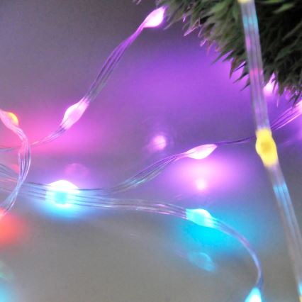 LED RGB Božićni lanac LED/10W/5V 10 m USB + daljinski upravljač