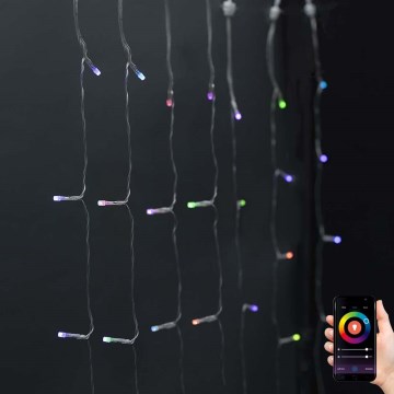 LED RGB Božićna zavjesa 180xLED/7 funkcija 6m IP65 Wi-Fi Tuya
