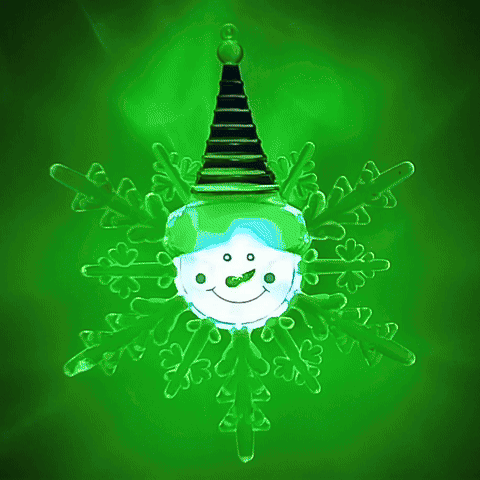 LED RGB božićni ukras s usisnom čašicom LED/3xLR44 snjegović crvena/plava/zelena