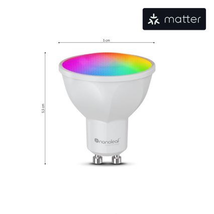 Nanoleaf - LED RGB-CW prigušivačka žarulja ESSENTIALS GU10/5W/230V 2700-6500K CRI 90