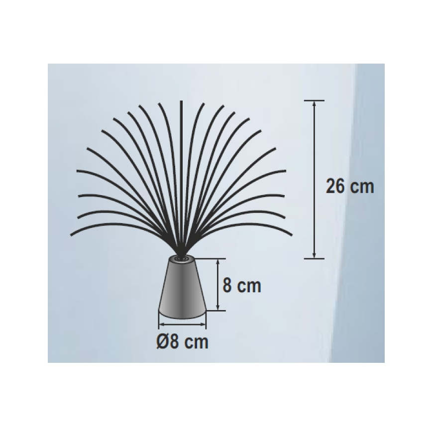 LED RGB dekorativna svjetiljka 3xLED/3xAA