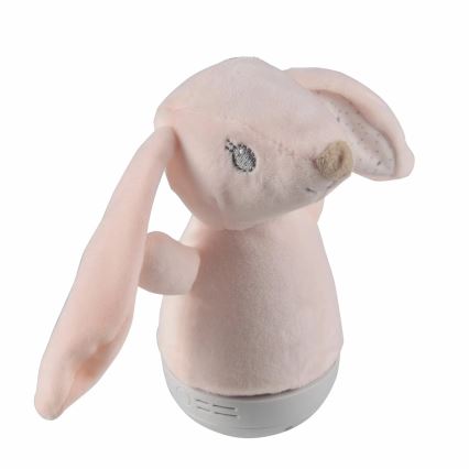LED RGB dječja noćna lampa s melodijom 3xAAA/5V zec
