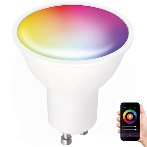 LED RGB Pametna prigušiva žarulja GU10/5W/230V 2700-6500K Wi-Fi Tuya