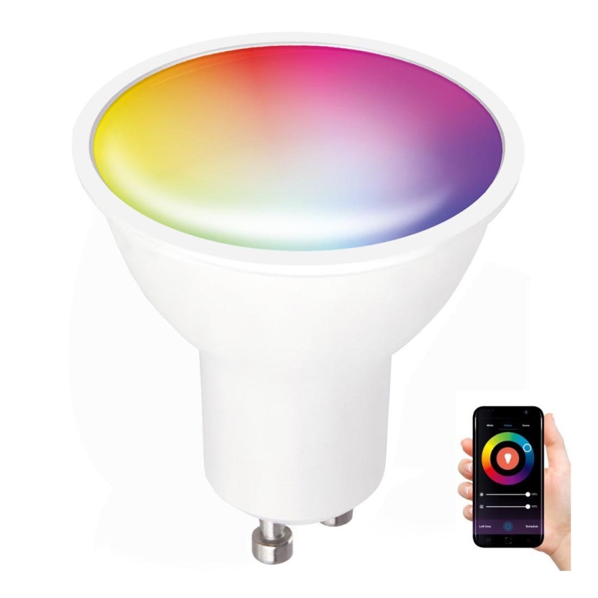 LED RGB Pametna prigušiva žarulja GU10/5W/230V 2700-6500K Wi-Fi Tuya