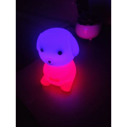 LED RGBW Prigušivo punjivo dječje noćno svjetlo LED/2,5W/5V 3000K 1200 mAh pas