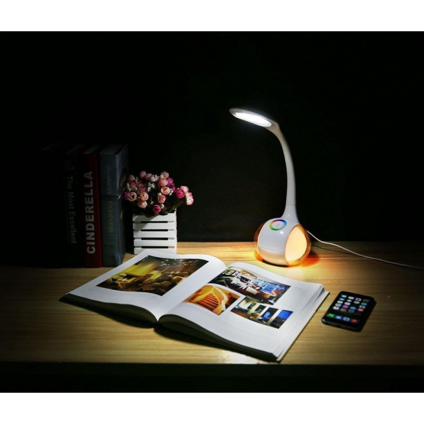 LED RGB Prigušiva stolna lampa LED/7W/230V bijela