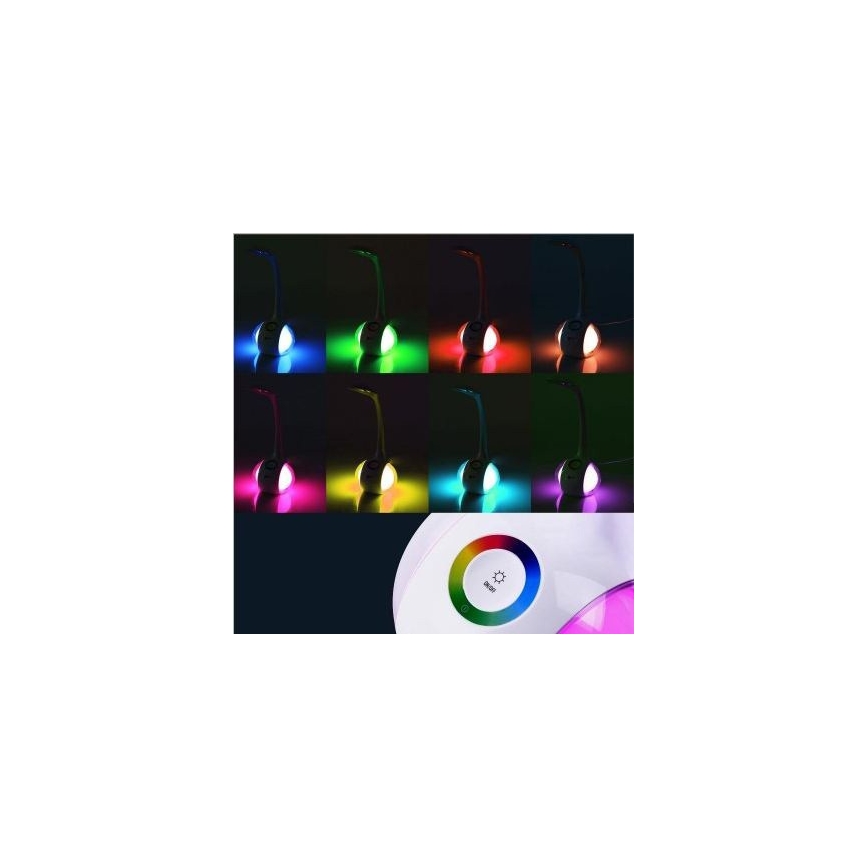LED RGB Prigušiva stolna lampa LED/7W/230V bijela