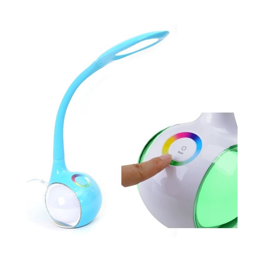 LED RGB Prigušiva stolna lampa LED/7W/230V plava