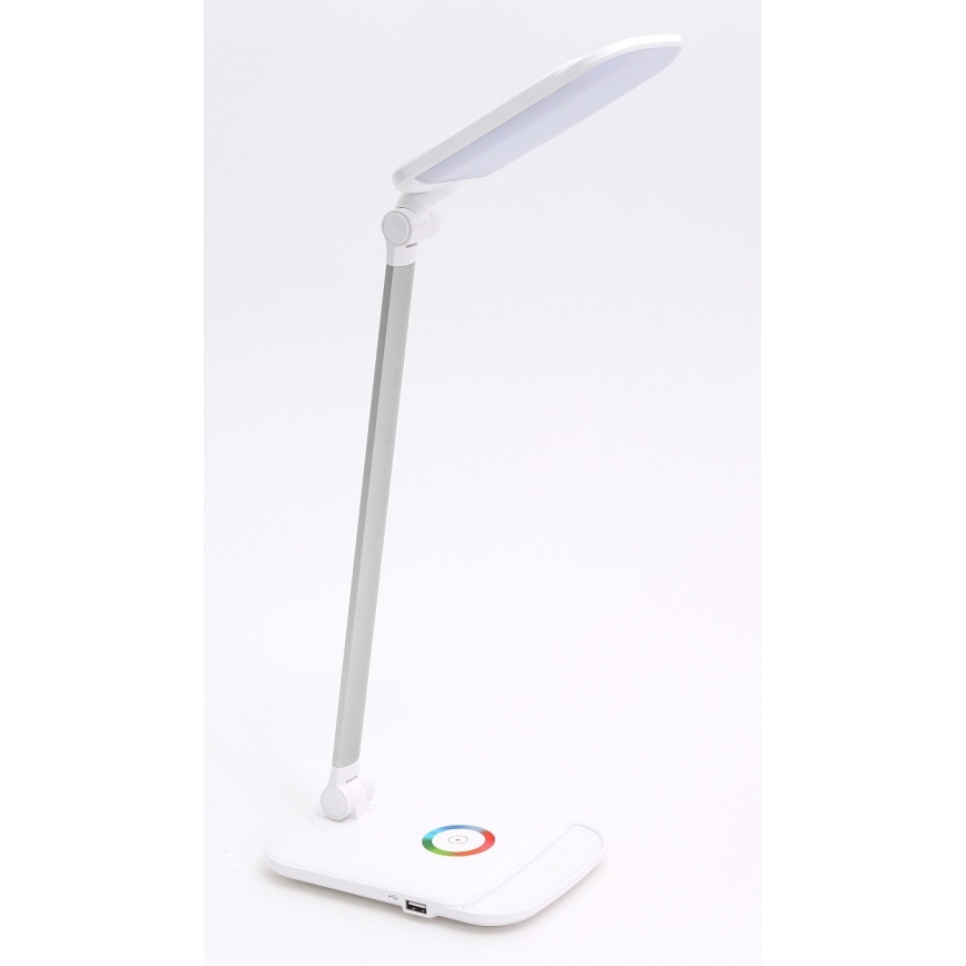 LED RGB Prigušiva stolna lampa na dodir LED/18W/230V + USB