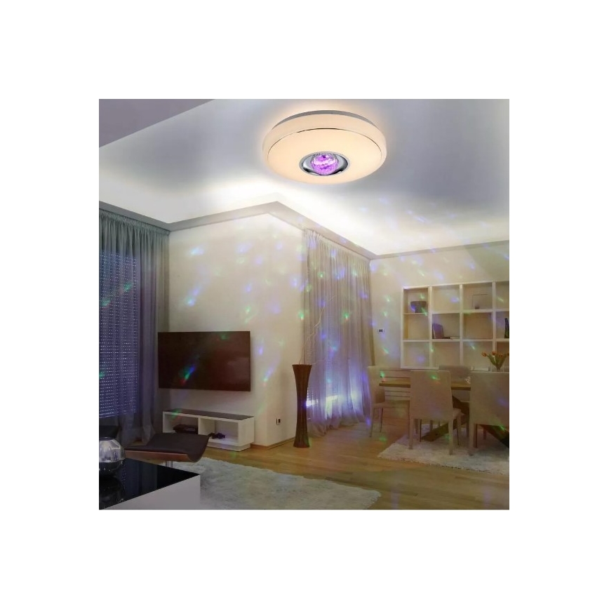 LED RGB Prigušiva stropna svjetiljka MAGIC DISCO LED/18W/230V + daljinski upravljač