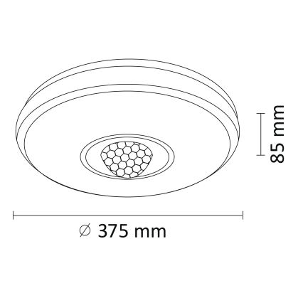 LED RGB Prigušiva stropna svjetiljka MAGIC DISCO LED/18W/230V + daljinski upravljač