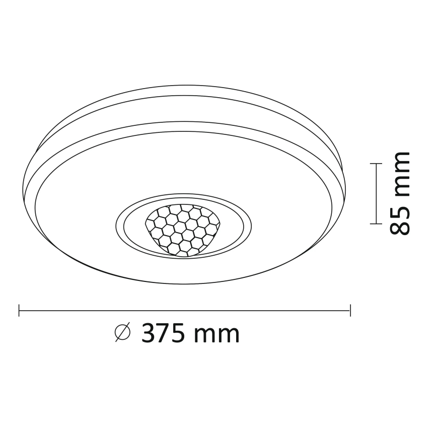 LED RGB Prigušiva stropna svjetiljka MAGIC DISCO LED/18W/230V + daljinski upravljač
