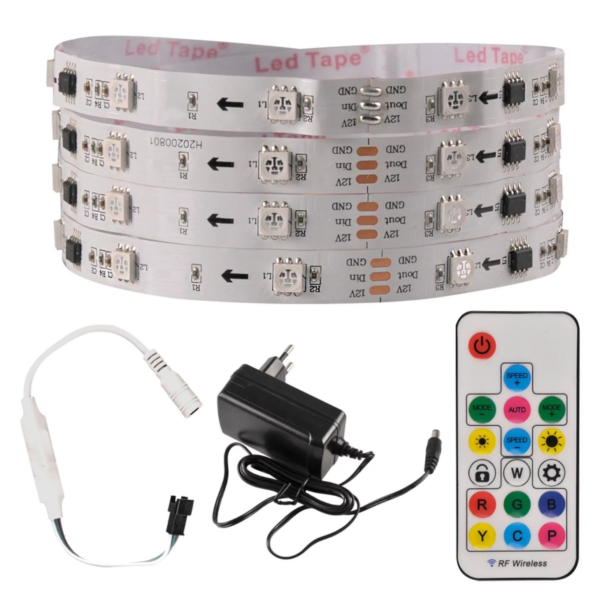 LED RGB Prigušiva traka MAGIC 2 m LED/12W/230V + DU