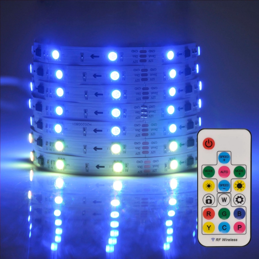 LED RGB Prigušiva traka MAGIC 5 m LED/24W/230V + DU