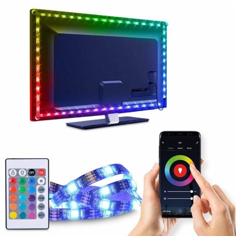 LED RGB Prigušiva traka za TV LED/6W/5V Wi-Fi Tuya + daljinski upravljač