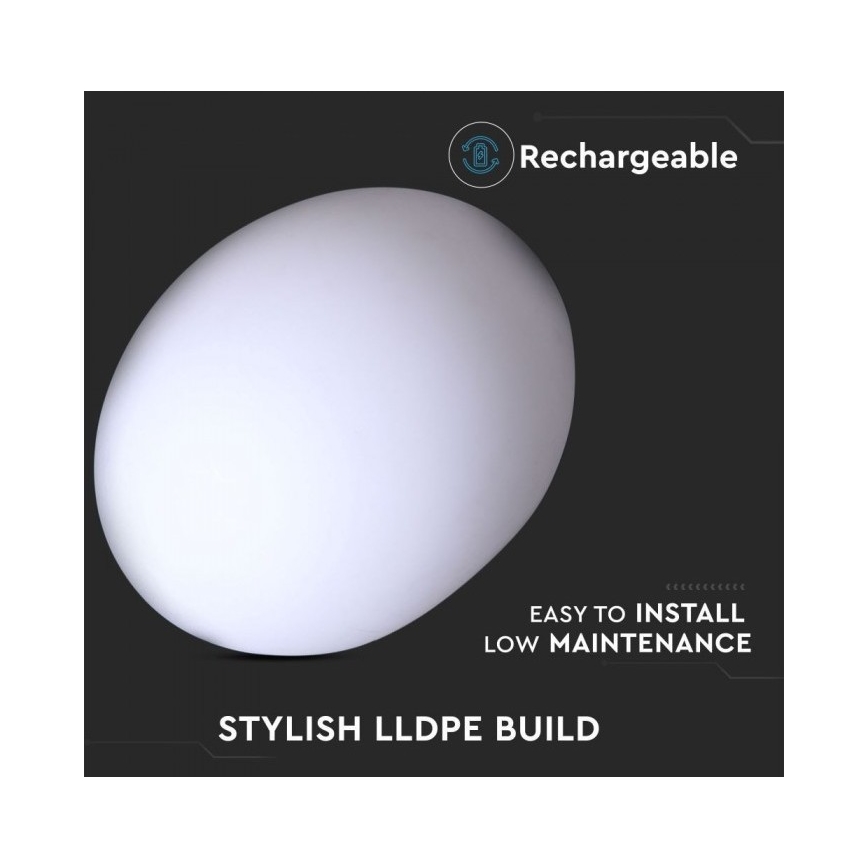 LED RGB Prigušiva vanjska lampa LED/1W/230V 20cm IP67 + DU