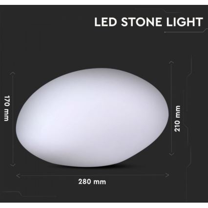 LED RGB Prigušiva vanjska lampa LED/1W/230V 28cm IP67 + DU