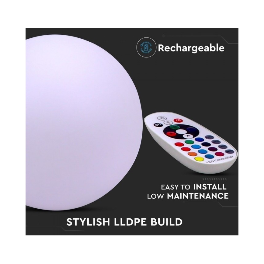 LED RGB Prigušiva vanjska lampa LED/1W/230V 30cm IP67 + DU