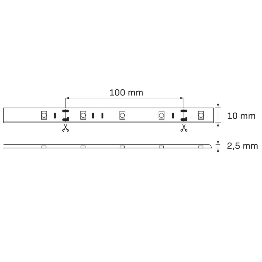 LED RGB Prigušiva vanjska traka 5m LED/14W/12V IP65