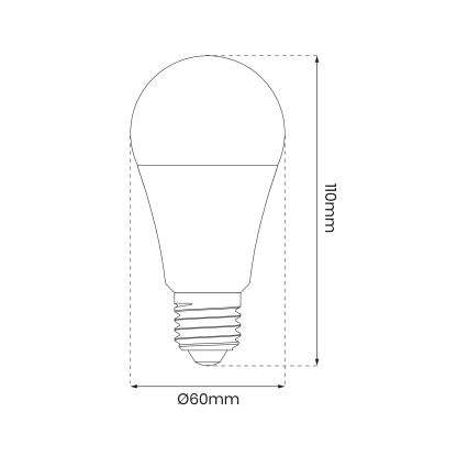 LED RGB Prigušiva žarulja A60 E27/8W/230V 2700-6500K Wi-Fi Tuya