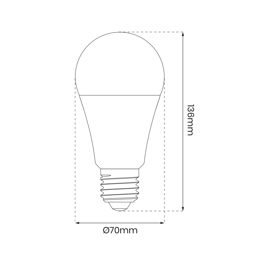 LED RGB Prigušiva žarulja A70 E27/11W/230V 2700-6500K Wi-Fi Tuya