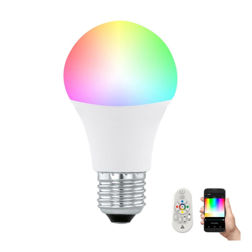 LED RGB Prigušiva žarulja CONNECT E27/9W + daljinski upravljač - Eglo