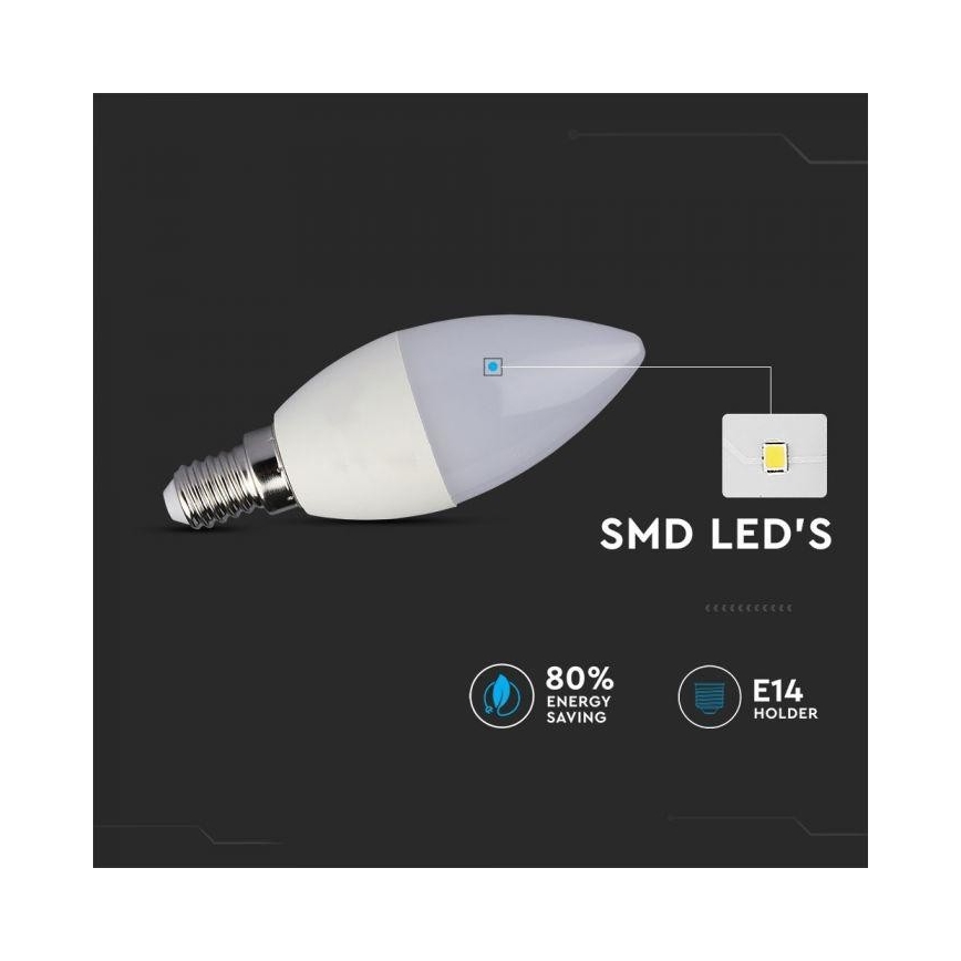 LED RGB Prigušiva žarulja E14/3,5W/230V 6400K + DU