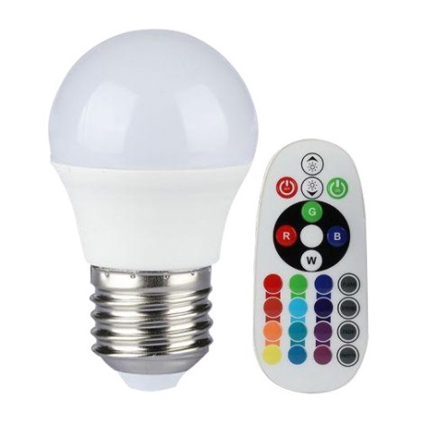 LED RGB Prigušiva žarulja E27/3,5W/230V 6400K + DU