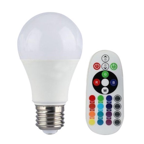 LED RGB Prigušiva žarulja E27/6W/230V 6400K + DU