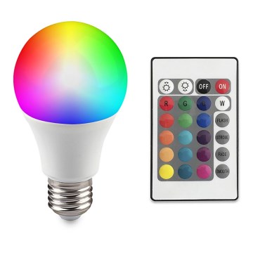 LED RGB Prigušiva žarulja E27/8,5W/230V 2700K