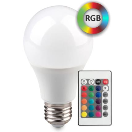 LED RGB Prigušiva žarulja E27/8,5W/230V 2700K