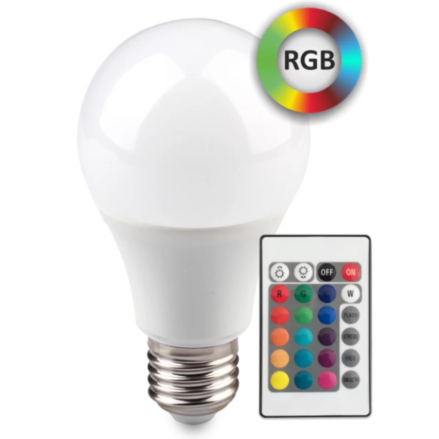LED RGB Prigušiva žarulja E27/8,5W/230V 2700K