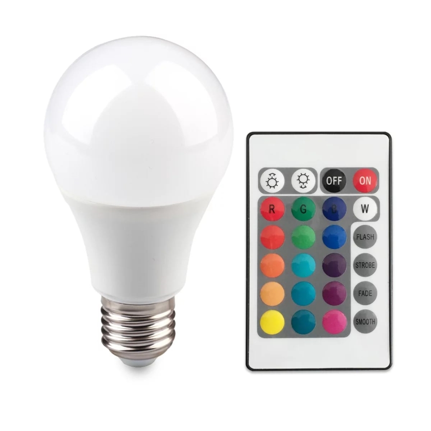 LED RGB Prigušiva žarulja E27/8,5W/230V 2700K