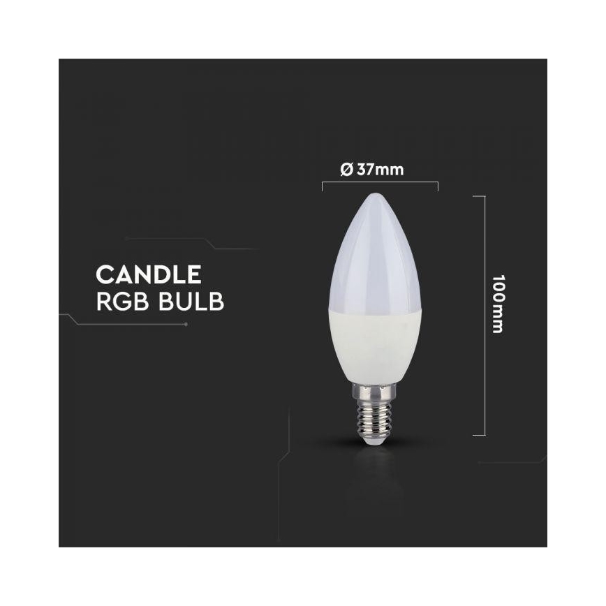 LED RGB prigušivačka žarulja E14/3,5W/230V 6400K + daljinski upravljač