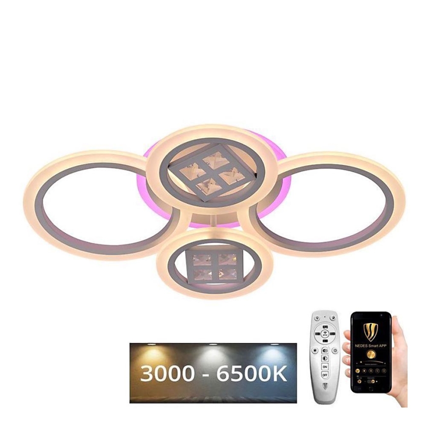 LED RGB prigušivački plafonski luster LED/50W/230V 3000-6500K + daljinski upravljač