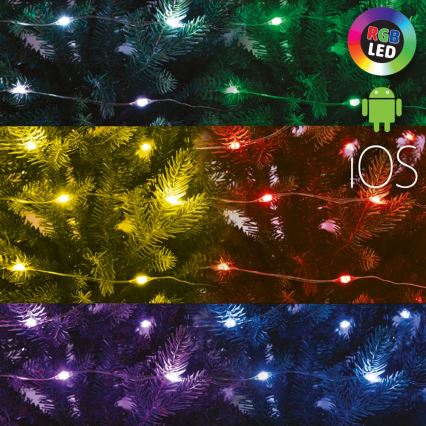 LED RGB Prigušive božićne lampice 100xLED/29 funkcija 10,4m