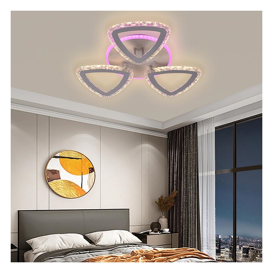 LED RGB Prigušivi nadgradni luster LED/45W/230V 3000-6500K + daljinski upravljač