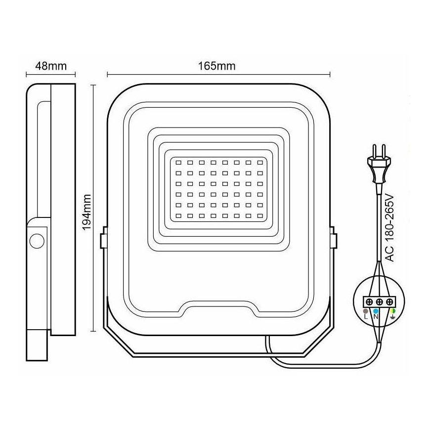 LED RGB Prigušivi reflektor LED/30W/230V 3000K-6500K Wi-Fi Tuya IP65
