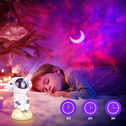 LED RGB projektor 3 u 1 LED/5W/5V 3000/4000/6000K astronaut + daljinski upravljač