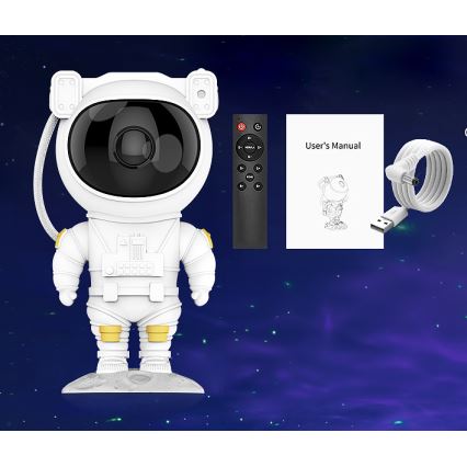 LED RGB projektor LED/5W/5V astronaut + daljinski upravljač