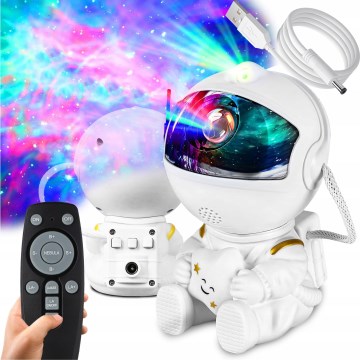 LED RGB projektor LED/5W/5V astronaut + daljinski upravljač