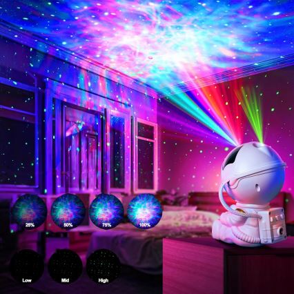 LED RGB projektor LED/5W/5V astronaut + daljinski upravljač