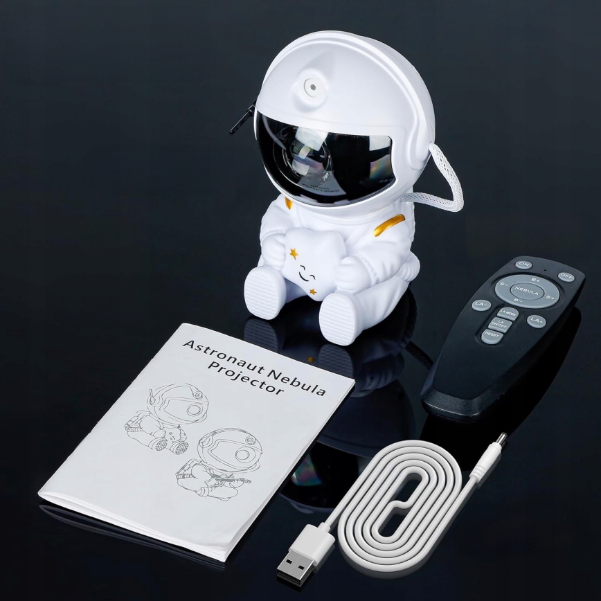 LED RGB projektor LED/5W/5V astronaut + daljinski upravljač