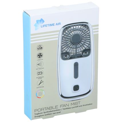 LED RGB punjivi džepni ventilator s efektom maglice 3,7V 1200 mAh