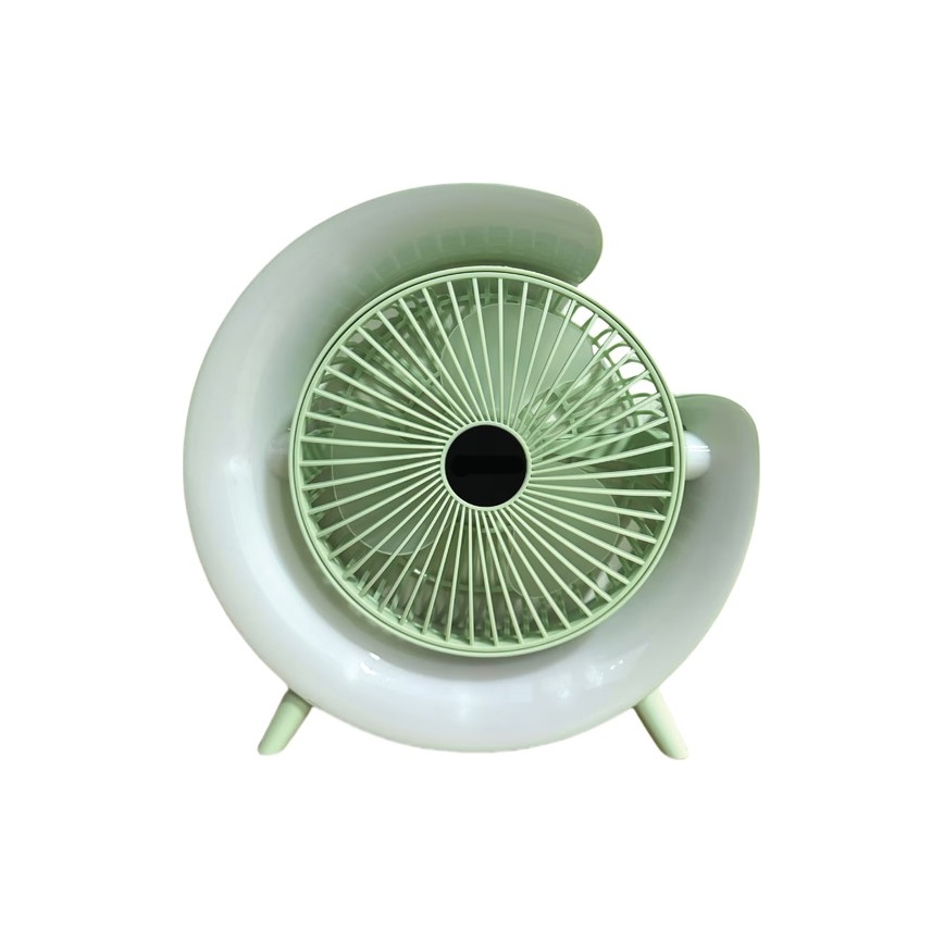 LED RGB punjivi stolni ventilator 5W/5V 1200 mAh zeleni