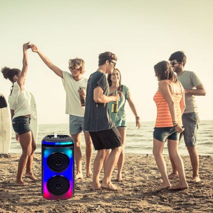 LED RGB Punjivi zvučnik s mikrofonom 400W/2400 mAh + daljinski upravljač