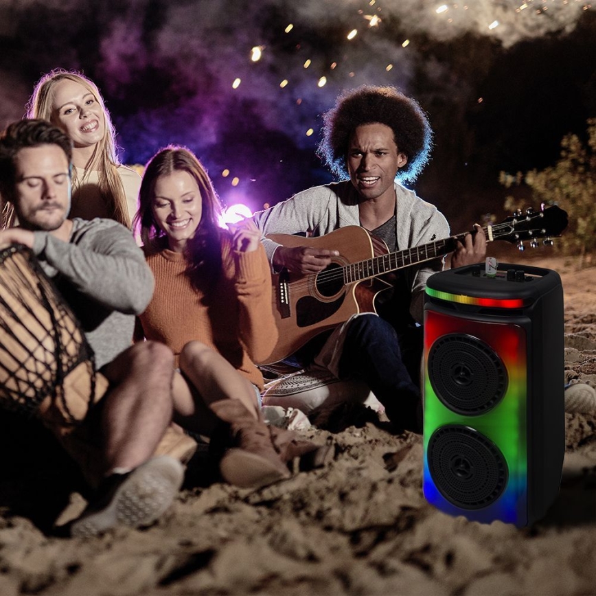 LED RGB Punjivi zvučnik s mikrofonom 400W/2400 mAh + daljinski upravljač