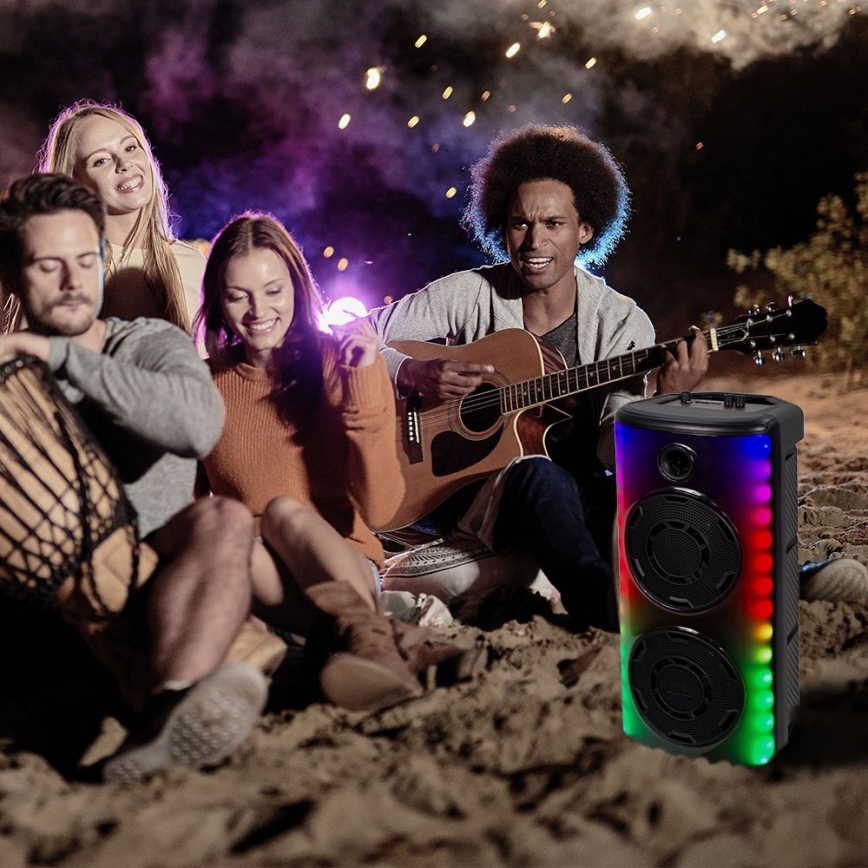 LED RGB Punjivi zvučnik s mikrofonom 600W/2400 mAh + daljinski upravljač