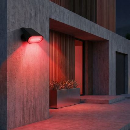 LED RGB solarna lampa 2u1 LED/3,7V 1200 mAh IP54 crna